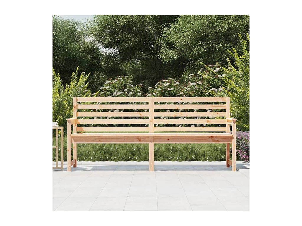 Banco de jardín 203,5x48x91,5 cm madera maciza de pino