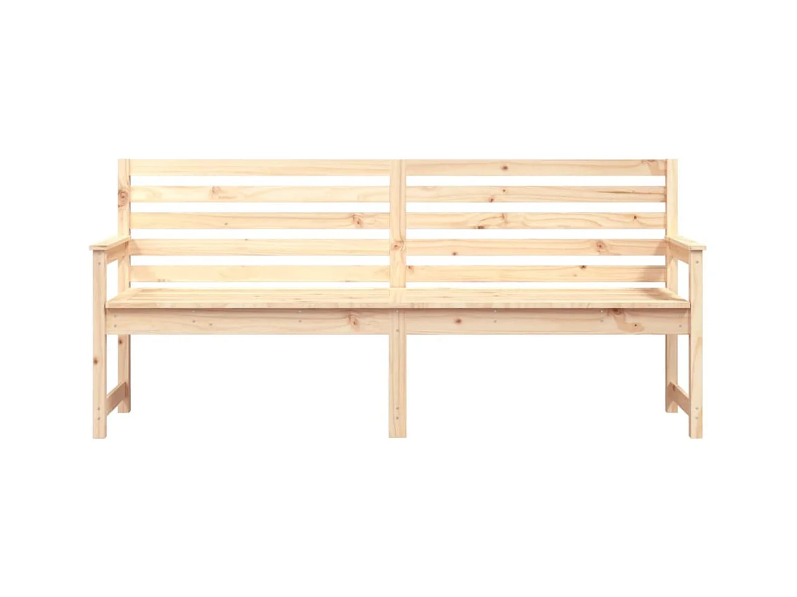 Banco de jardín 203,5x48x91,5 cm madera maciza de pino