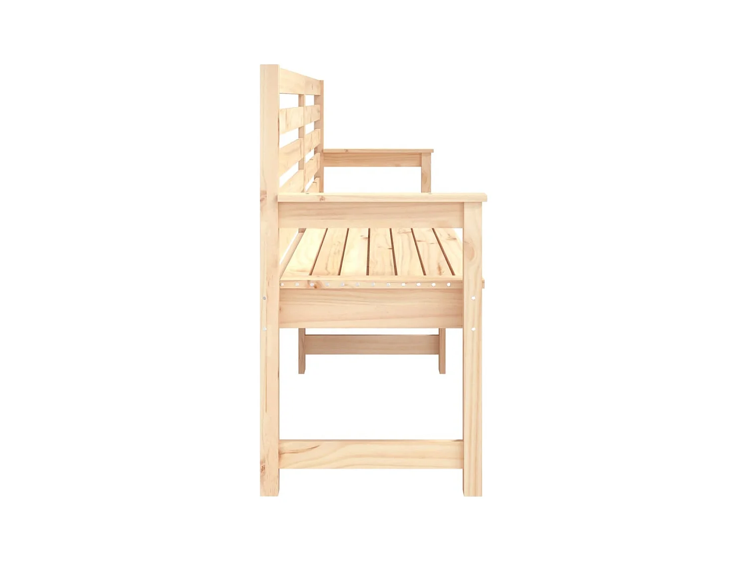 Banco de jardín 203,5x48x91,5 cm madera maciza de pino