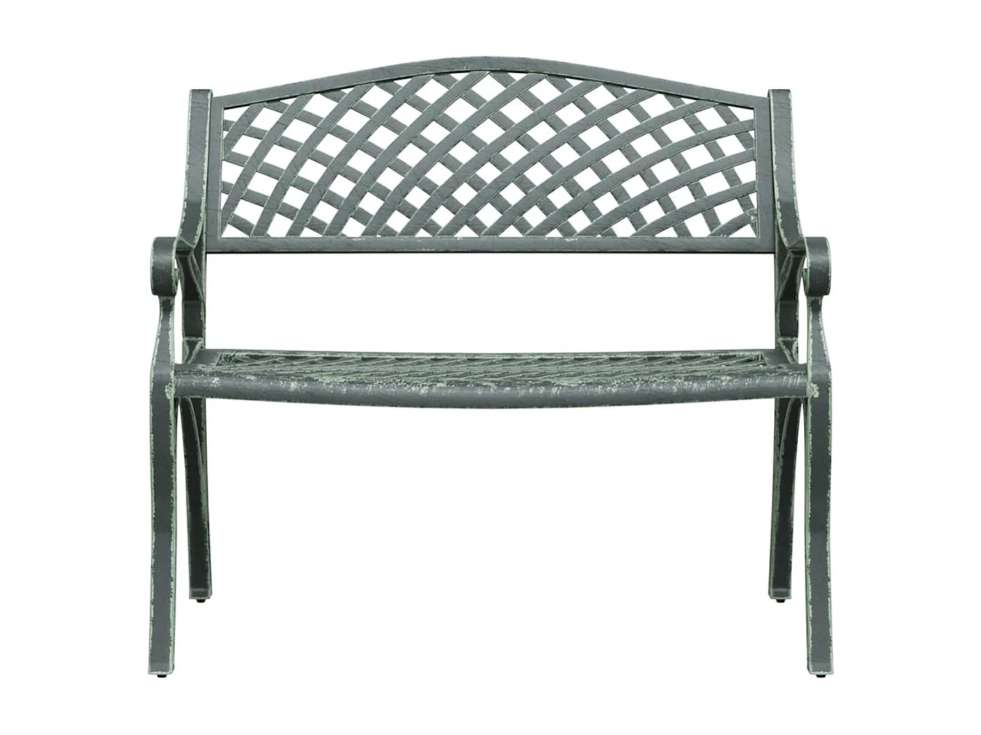 Panca da giardino 102 cm Alluminio pressofuso Verde