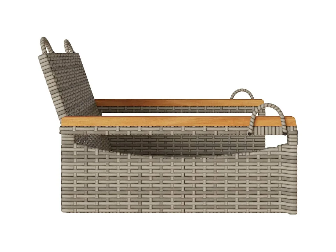 Asiento de columpio gris 63x62x40 cm resina tejida