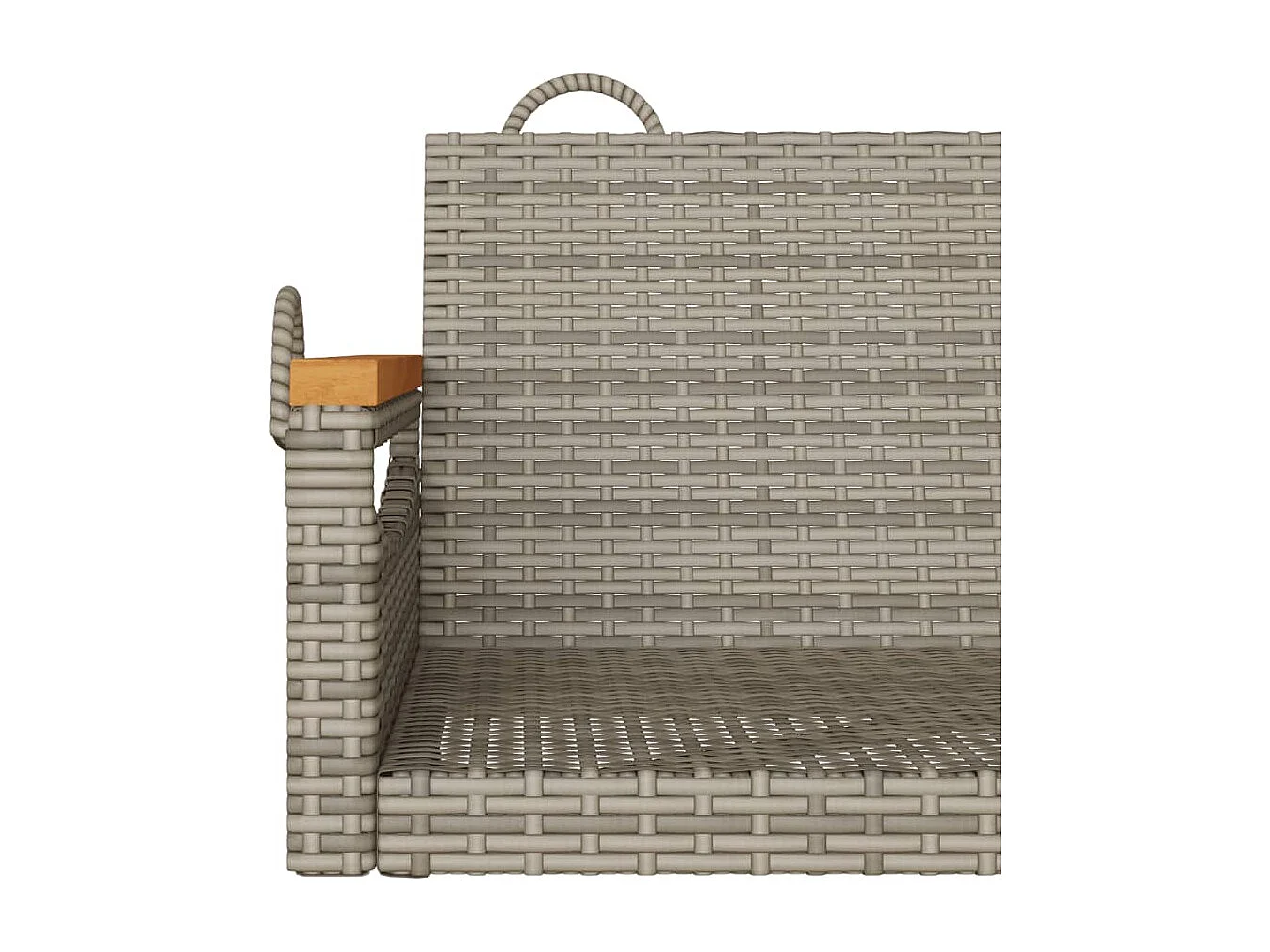 Asiento de columpio gris 63x62x40 cm resina tejida