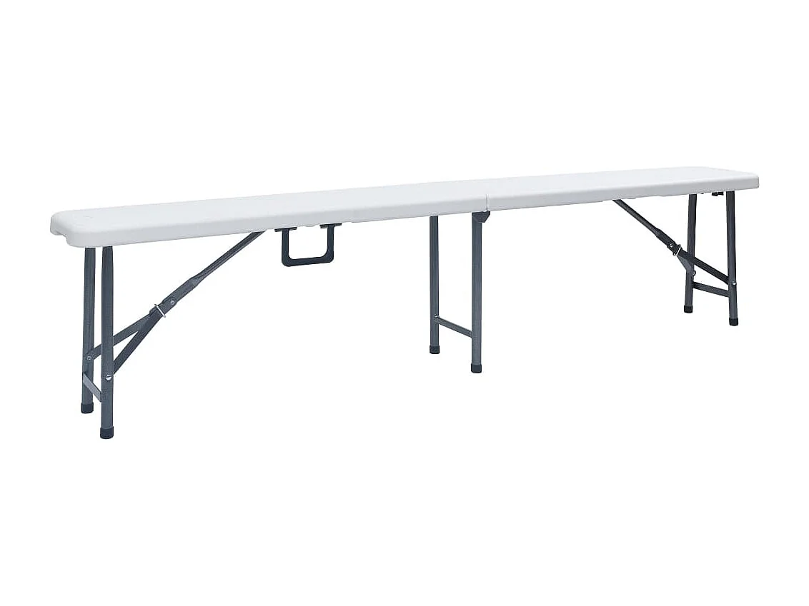 Opvouwbare tuinbanken set van 2 180 cm HDPE Wit