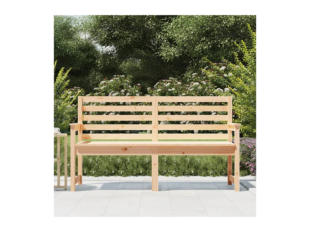 Banco de jardín 159,5x48x91,5 cm madera maciza de pino