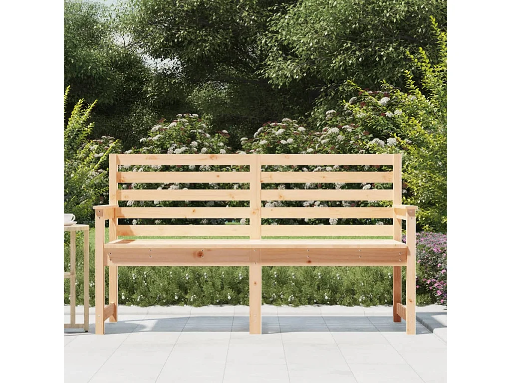 Gartenbank 159,5x48x91,5 cm massives Kiefernholz