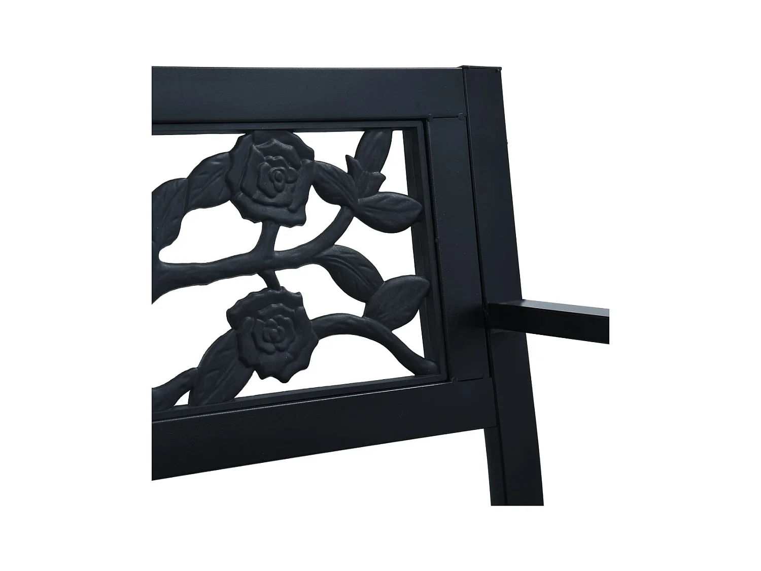 Banco de jardín 125 cm Acero Negro