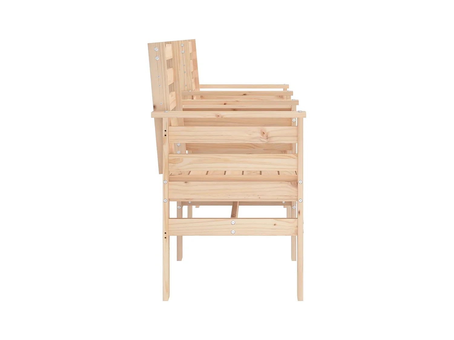 Banco de jardín con mesa de 2 plazas en madera maciza de pino