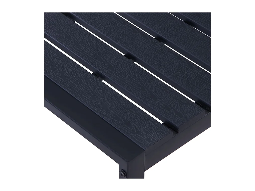 Tuinbank 120,5 cm PS paneel Zwart