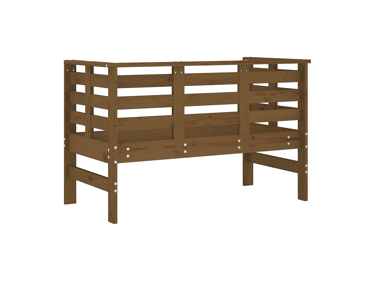 Honigbraune Gartenbank 111,5x53x71 cm massives Kiefernholz