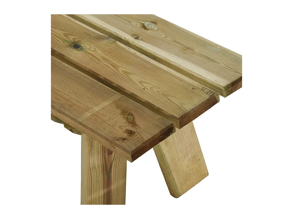 Banco de jardín 220 cm madera maciza de pino impregnado