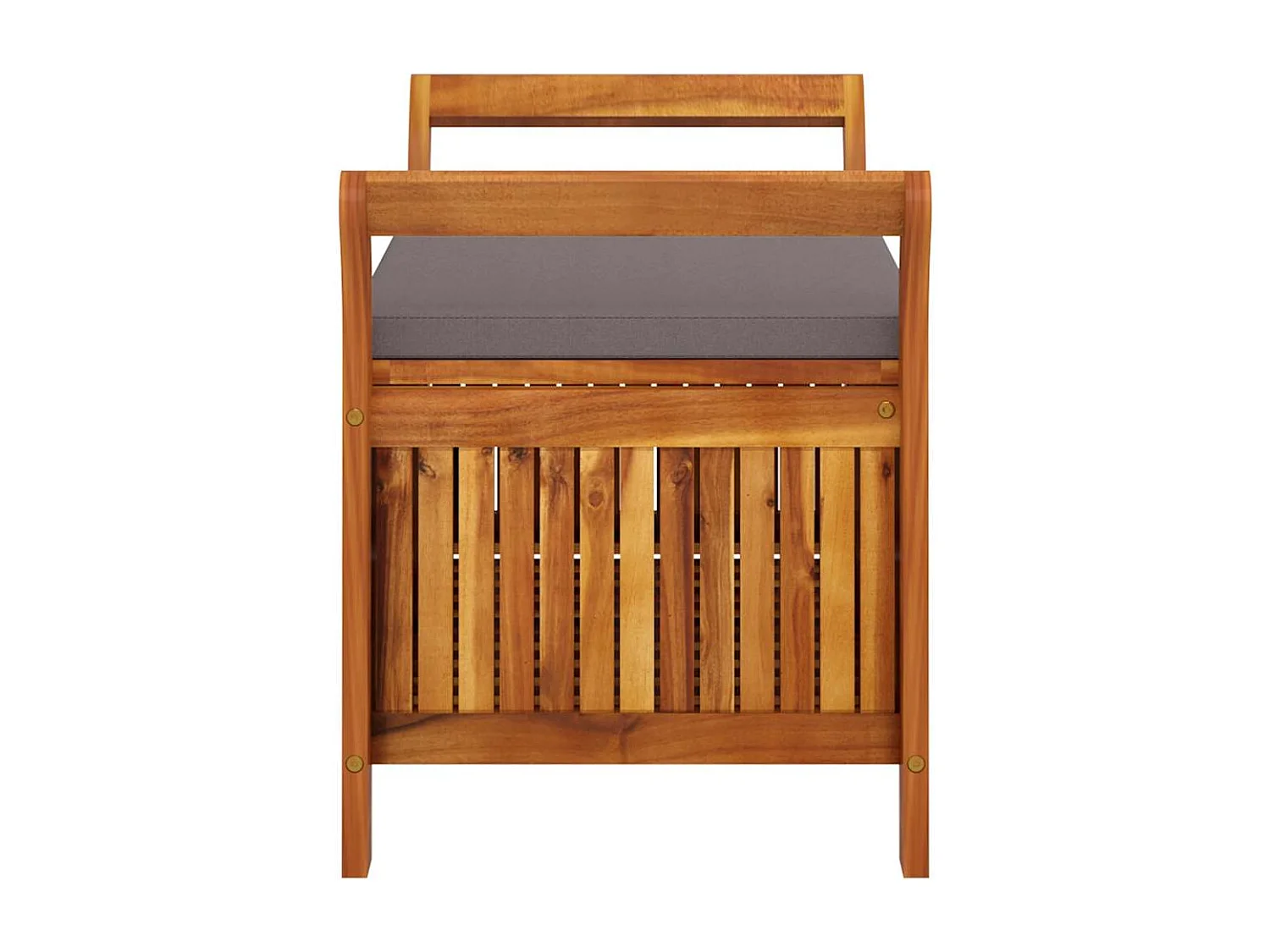 Banco de jardín con almacenaje y cojín 91 cm Madera de acacia