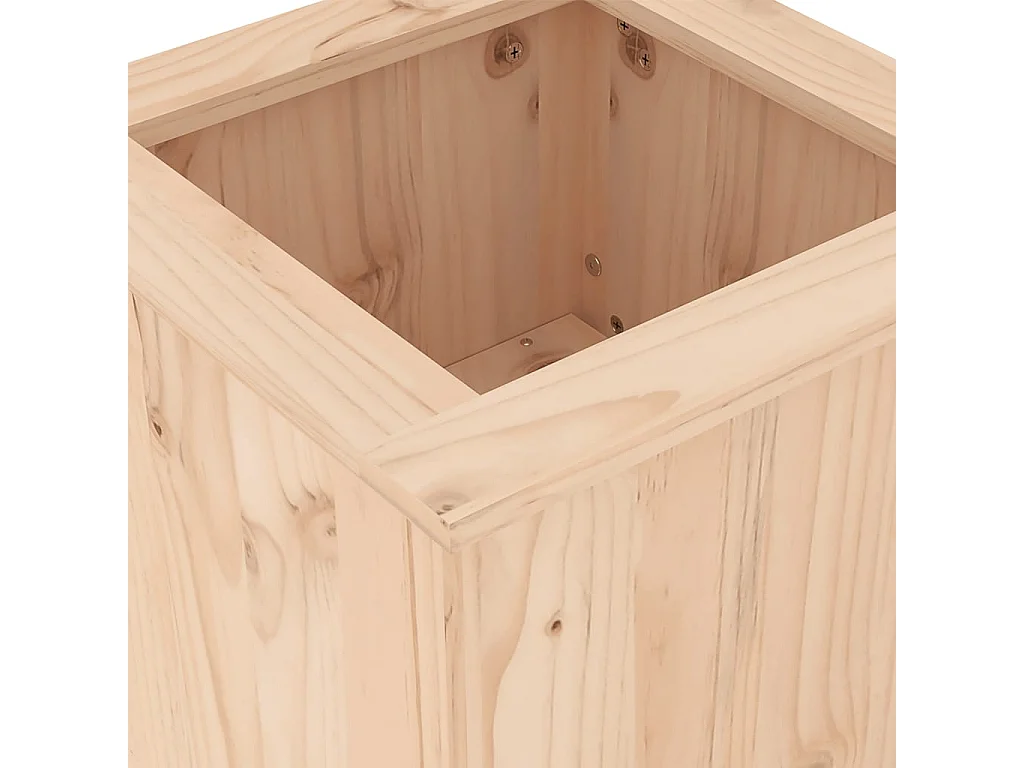 Bank met plantenbakken 184,5x39,5x56,5 cm massief grenenhout