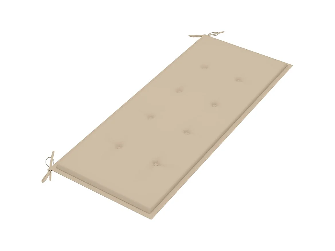 Banc de jardin pliable avec coussin 118 cm Bambou