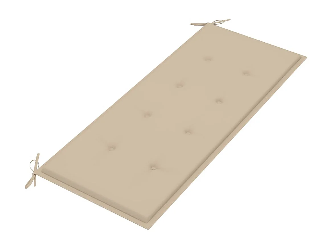 Panca da giardino pieghevole con cuscino 118 cm in bambù