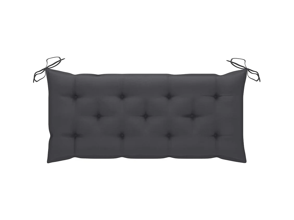 Opvouwbare tuinbank met kussen 118 cm Bamboe