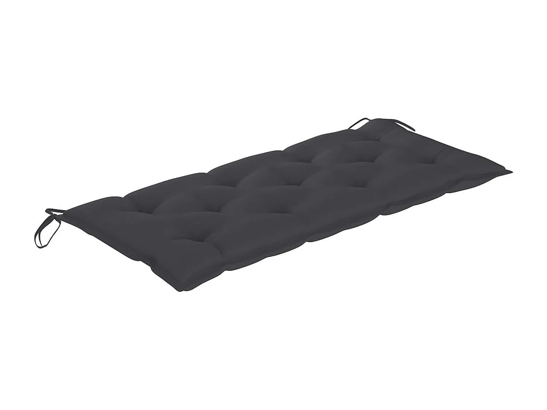 Panca da giardino pieghevole con cuscino 118 cm in bambù