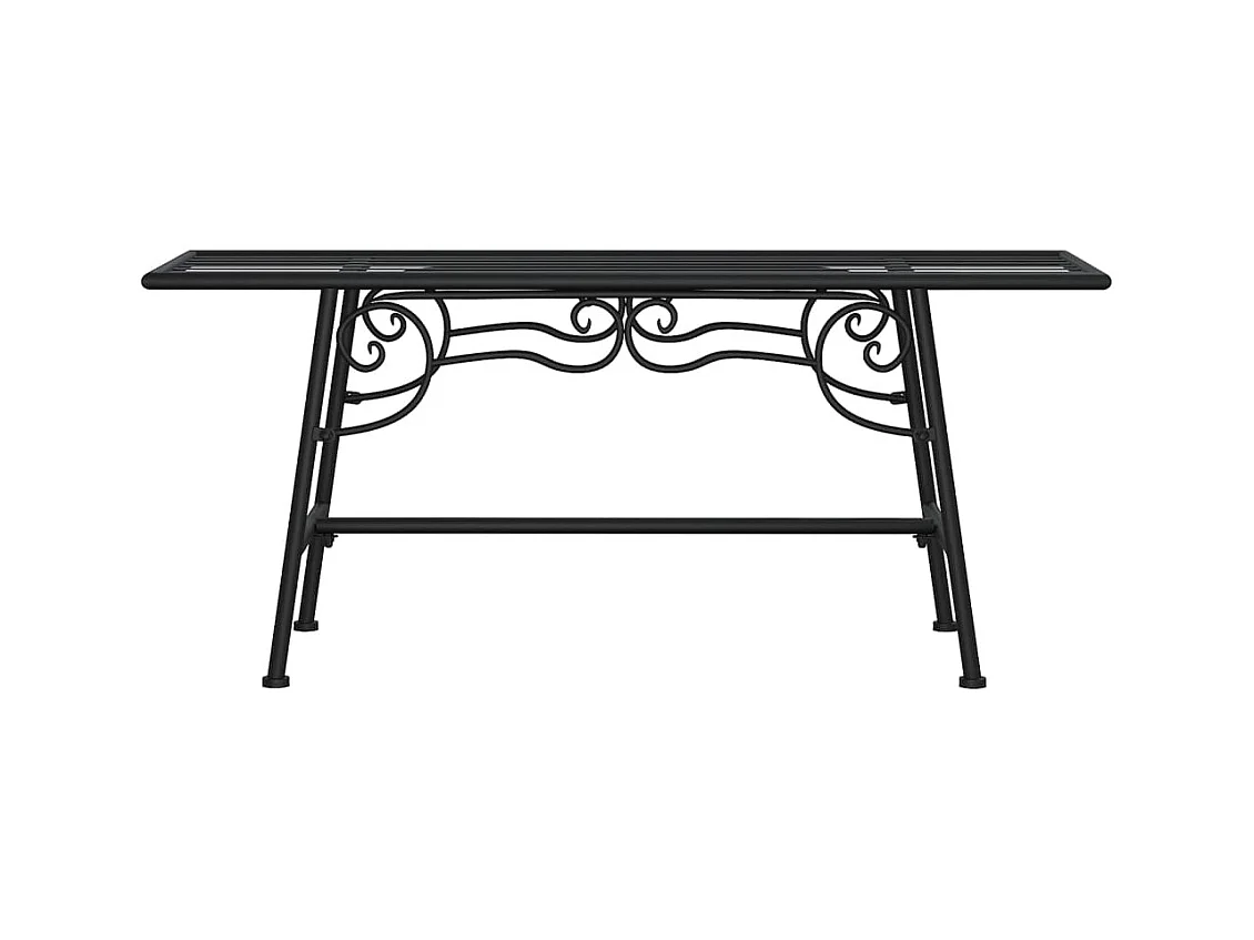 Boomtopbank 110 cm Zwart Staal