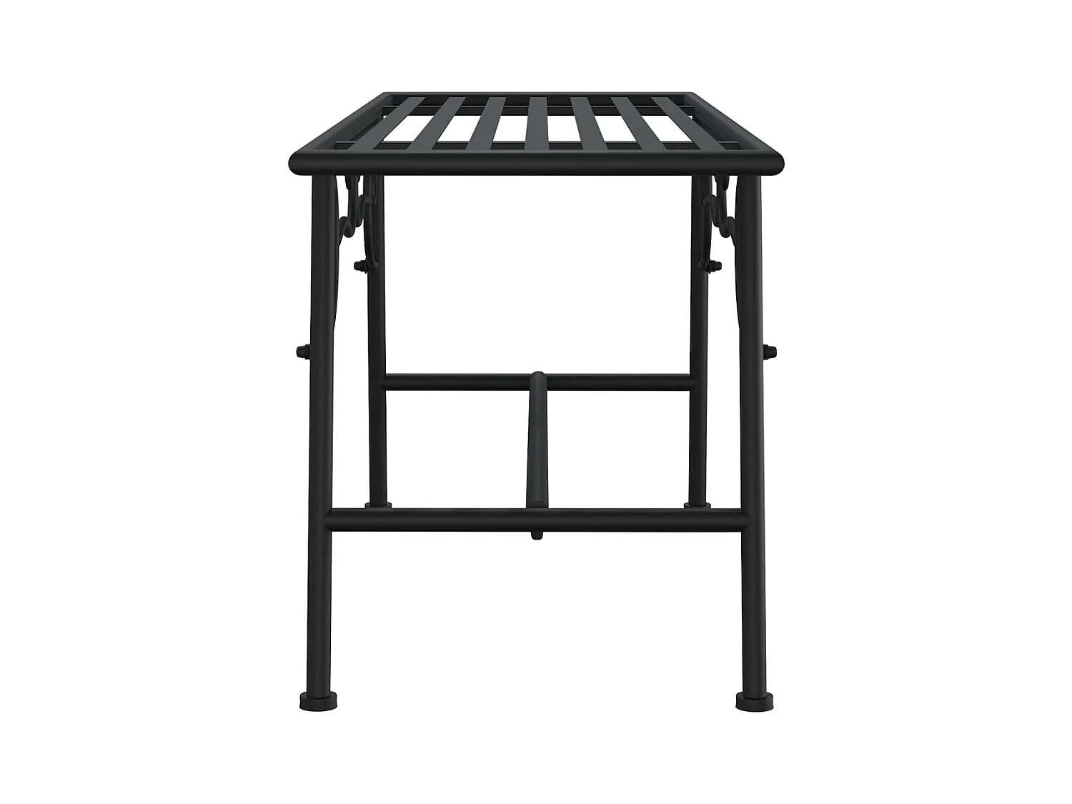 Boomtopbank 110 cm Zwart Staal