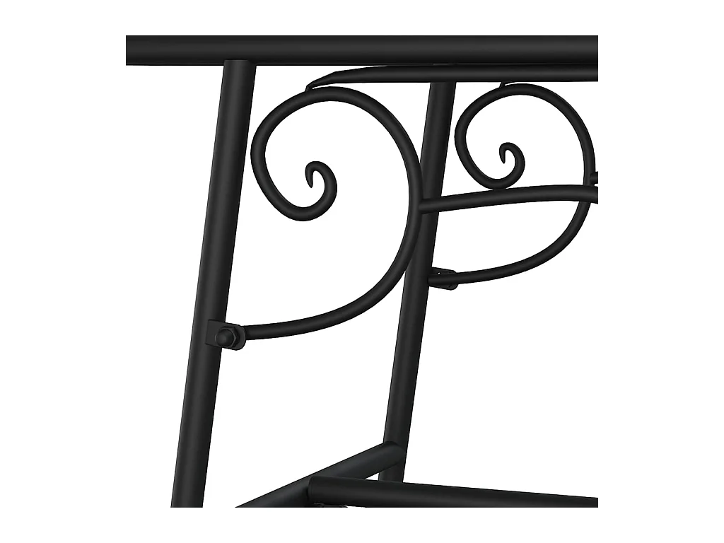 Boomtopbank 110 cm Zwart Staal