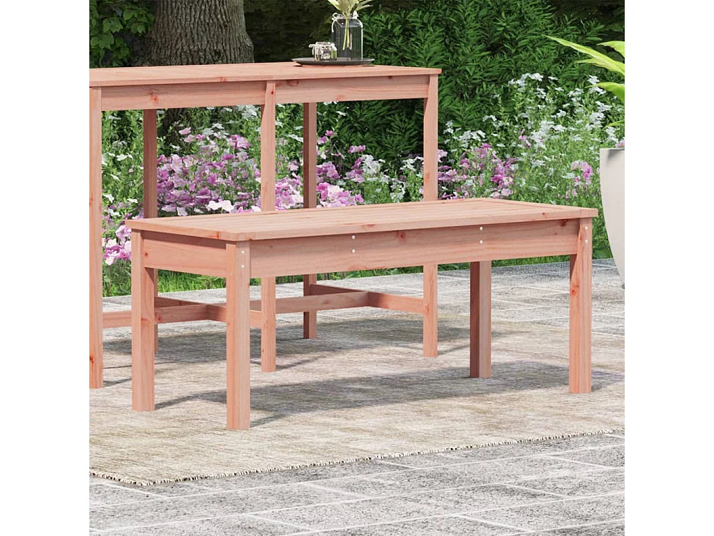 Banco de jardín 109x44x45 cm madera maciza de abeto Douglas