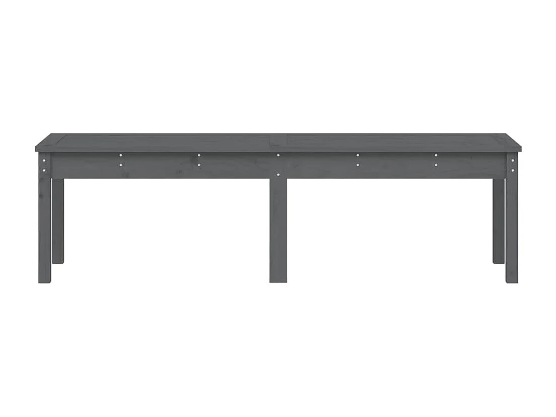 Panca da giardino a 2 posti grigia 159,5x44x45cm in legno massello di pino
