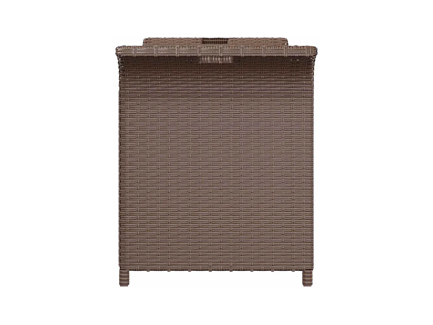 Banco de jardín con cojín marrón 116x46x57 cm resina tejida