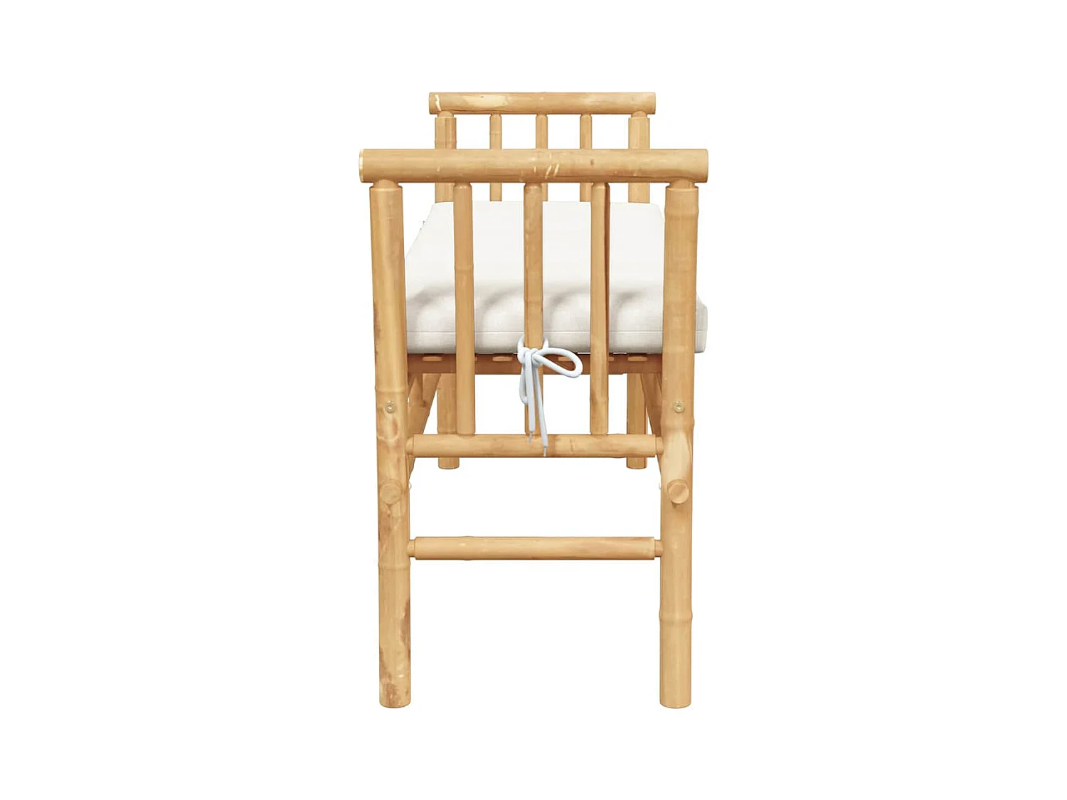 Banc de jardin avec coussin Marron 110 x 38 x 65cm Bambou