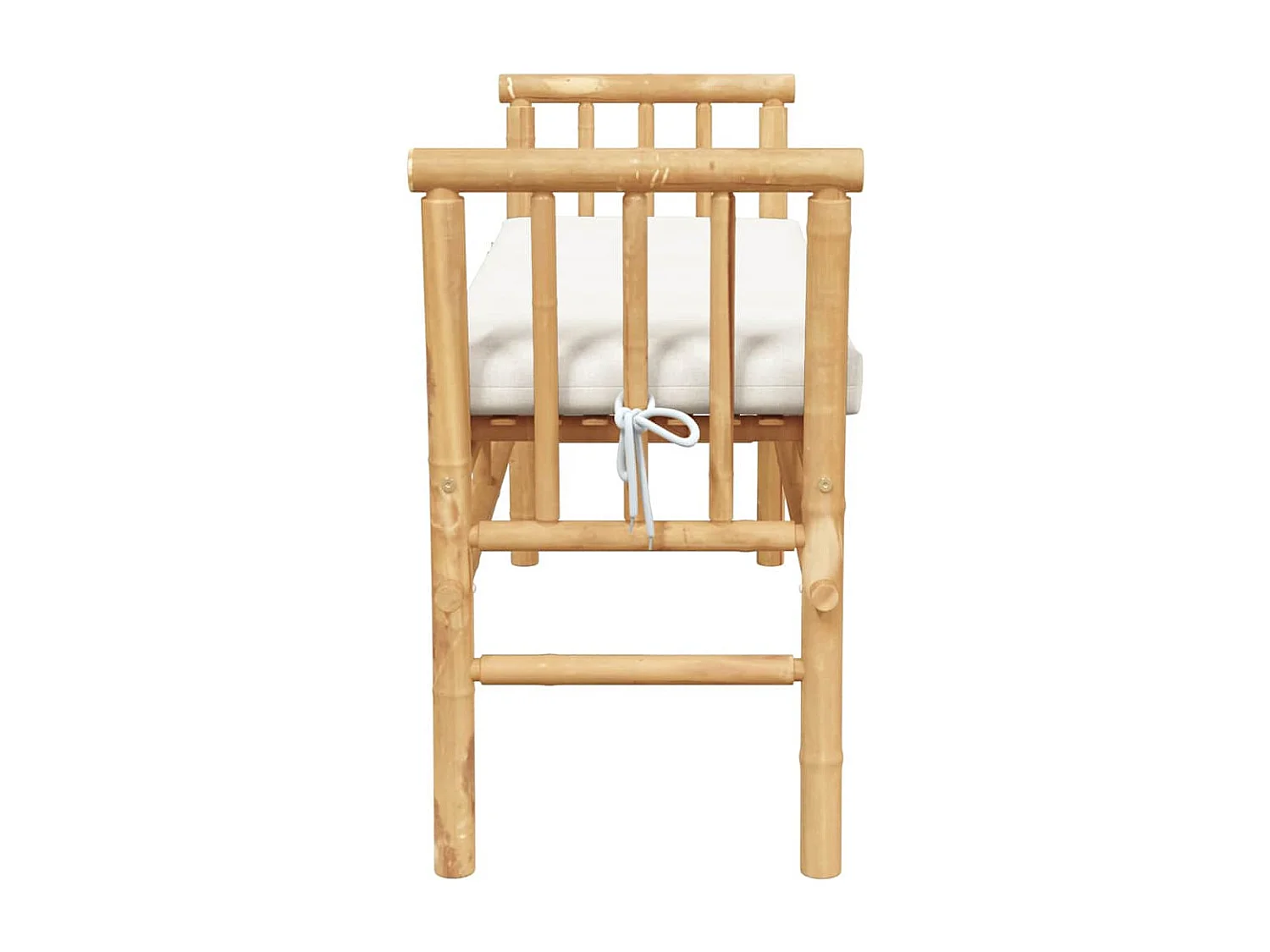 Banc de jardin avec coussin Marron 110 x 38 x 65cm Bambou