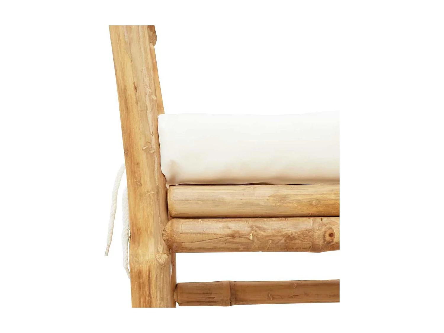 Banc de jardin avec coussin Marron 110 x 38 x 65cm Bambou