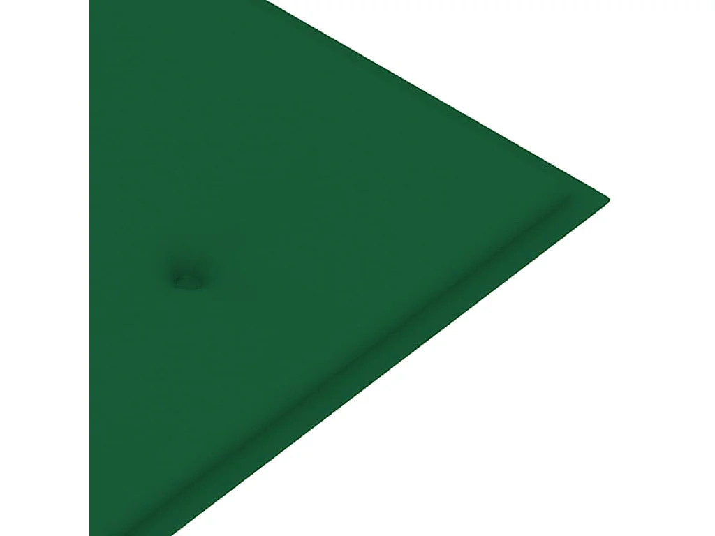 Banc Batavia avec coussin vert 150 cm Bois de teck massif