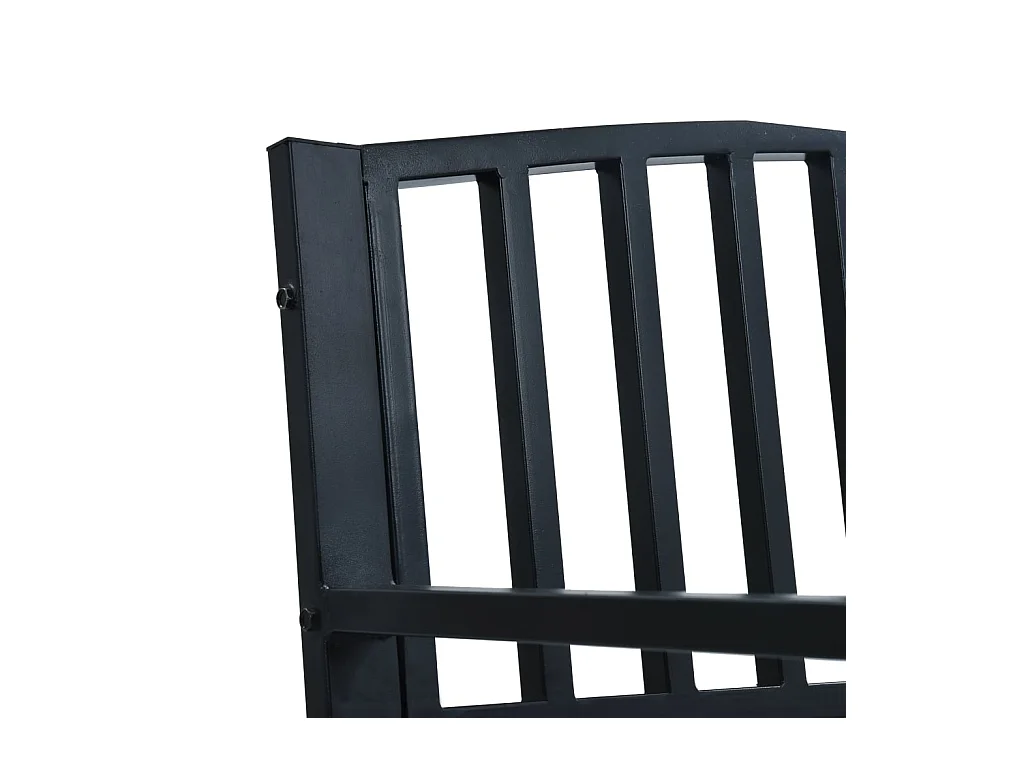 Banco de jardín 125 cm Acero Negro