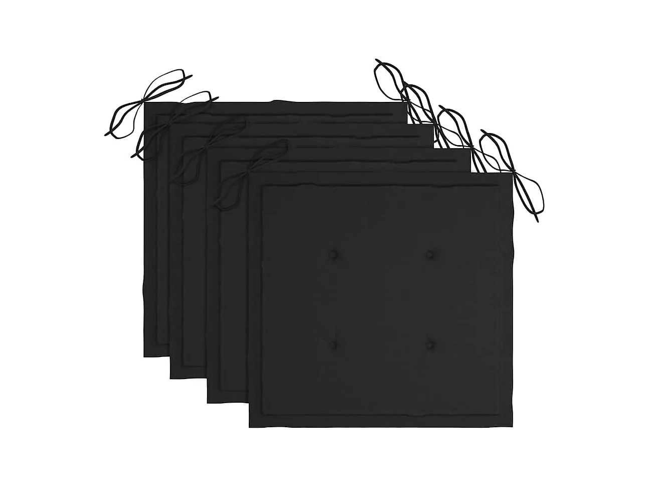 Juego de 4 sillas plegables para exterior con cojines de madera de acacia