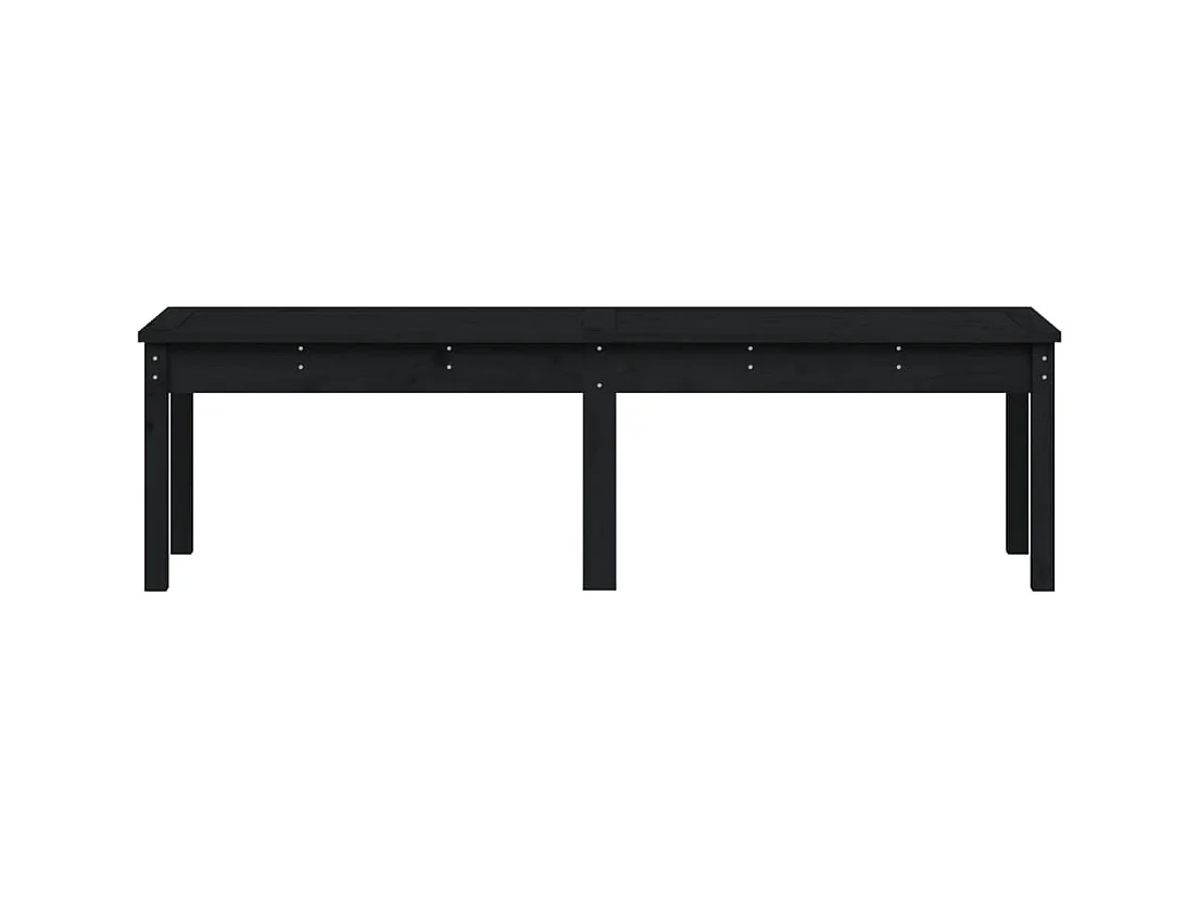 2-zits tuinbank zwart 159,5x44x45cm massief grenenhout