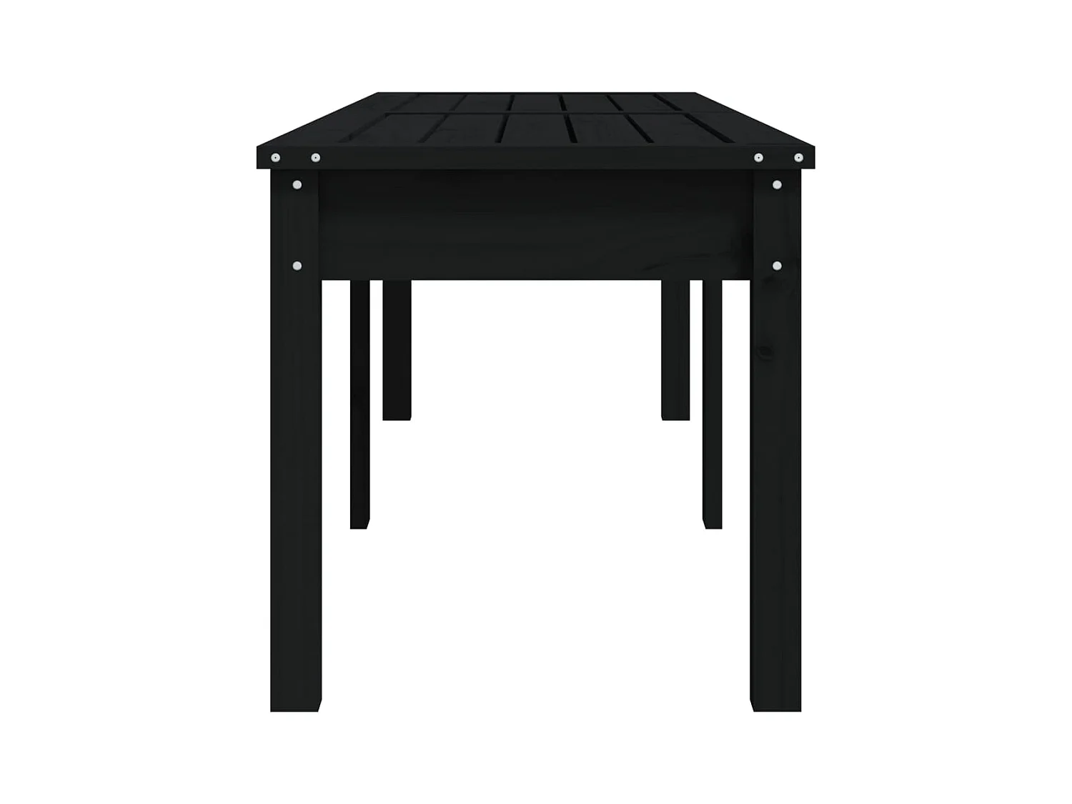 2-zits tuinbank zwart 159,5x44x45cm massief grenenhout