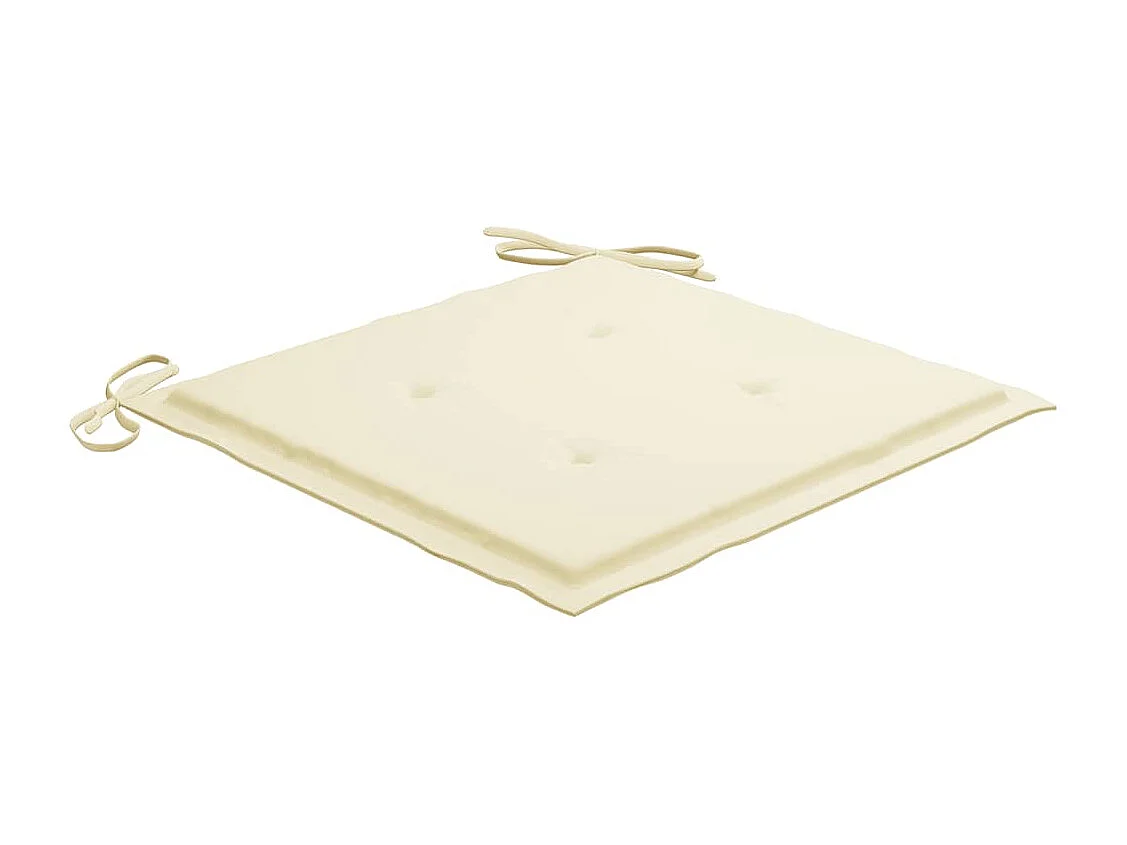 Chaises pliables de jardin avec coussins lot de 4 Teck solide