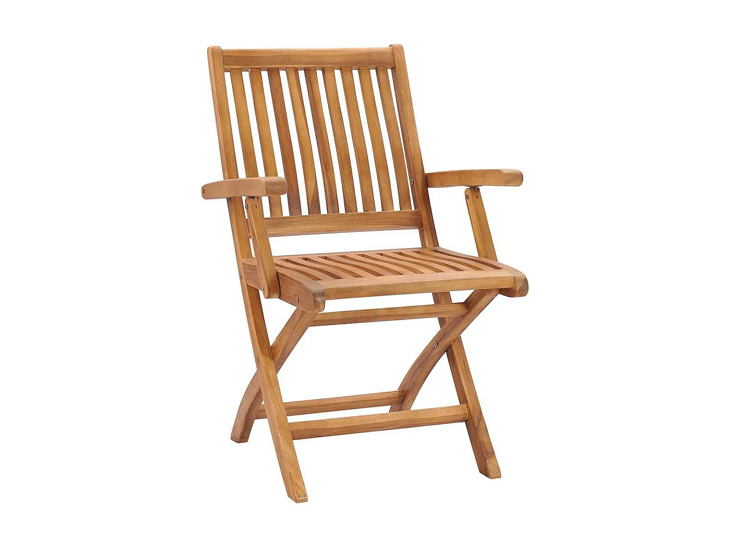 Chaises pliables de jardin avec coussins lot de 4 Teck solide