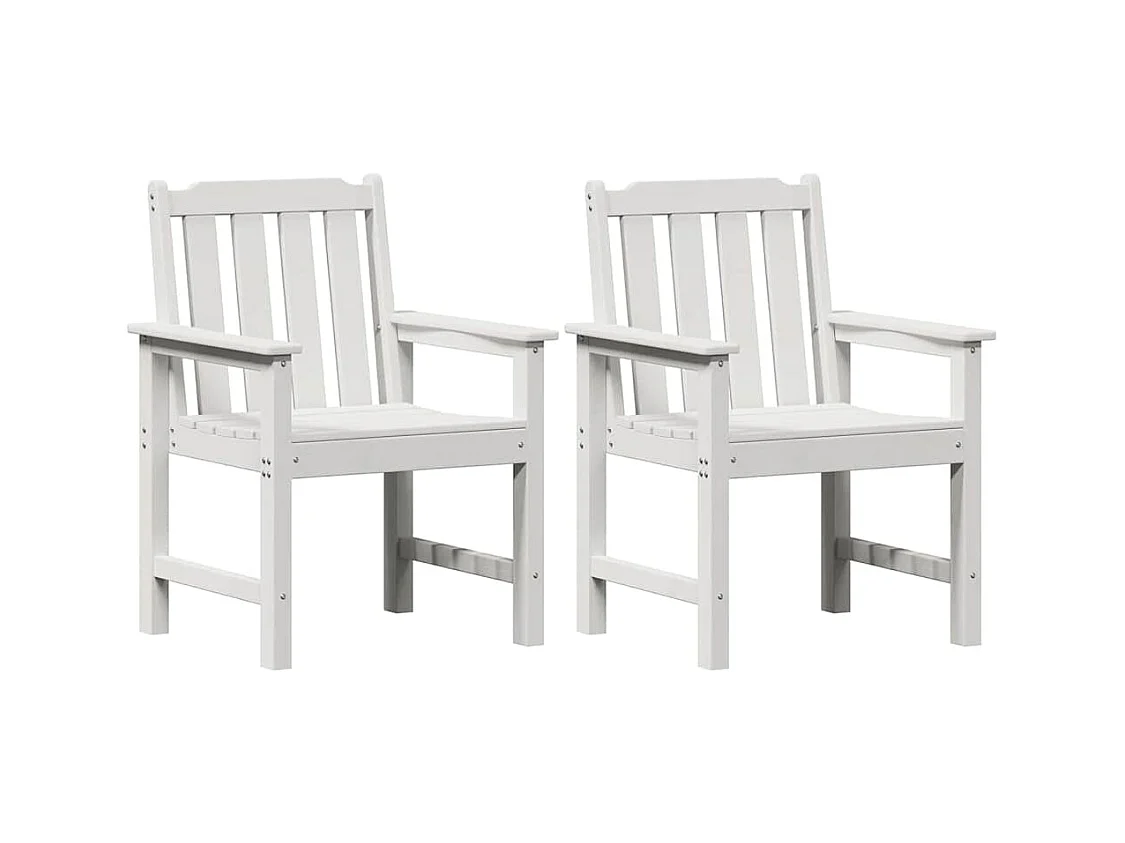 Tuinstoel. 2 stuks Wit 65,5 x 59 x 88 cm Kunststof