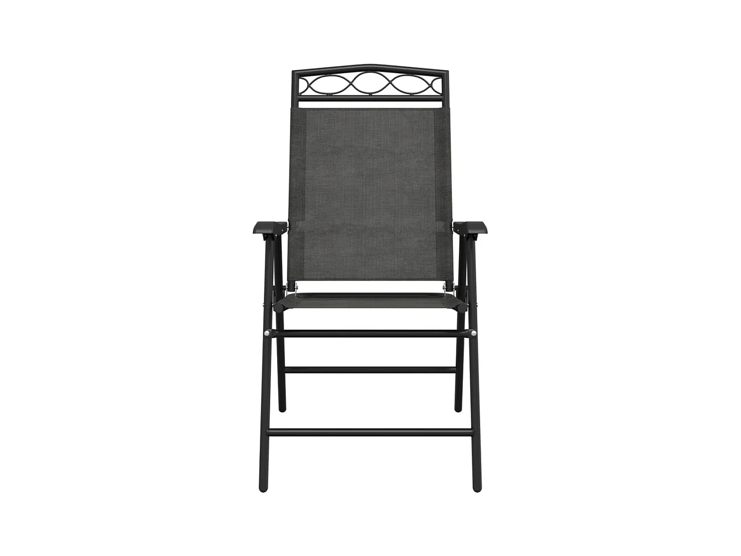 Chaises de jardin pliables lot de 4 en acier et textilène