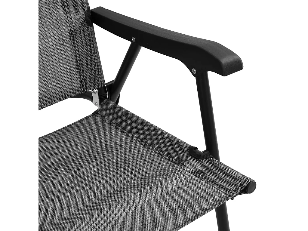 Chaises de jardin pliables lot de 4 en acier et textilène