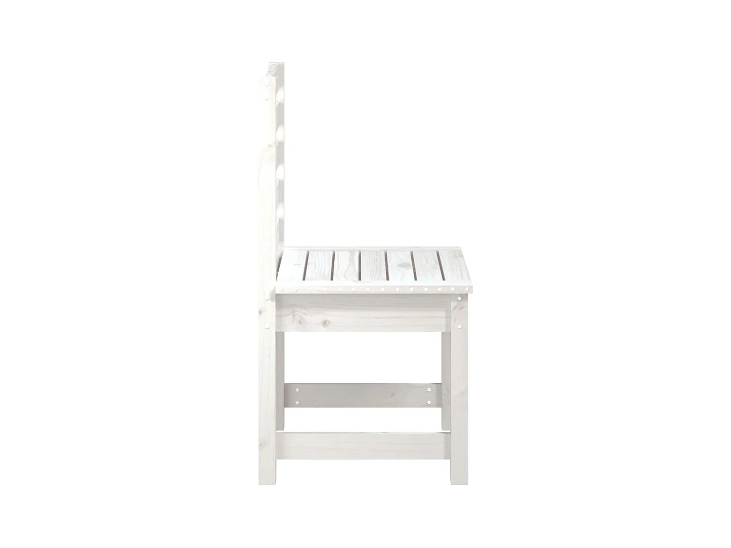 Chaises de jardin lot de 2 blanc 50x48x91,5 cm bois massif pin