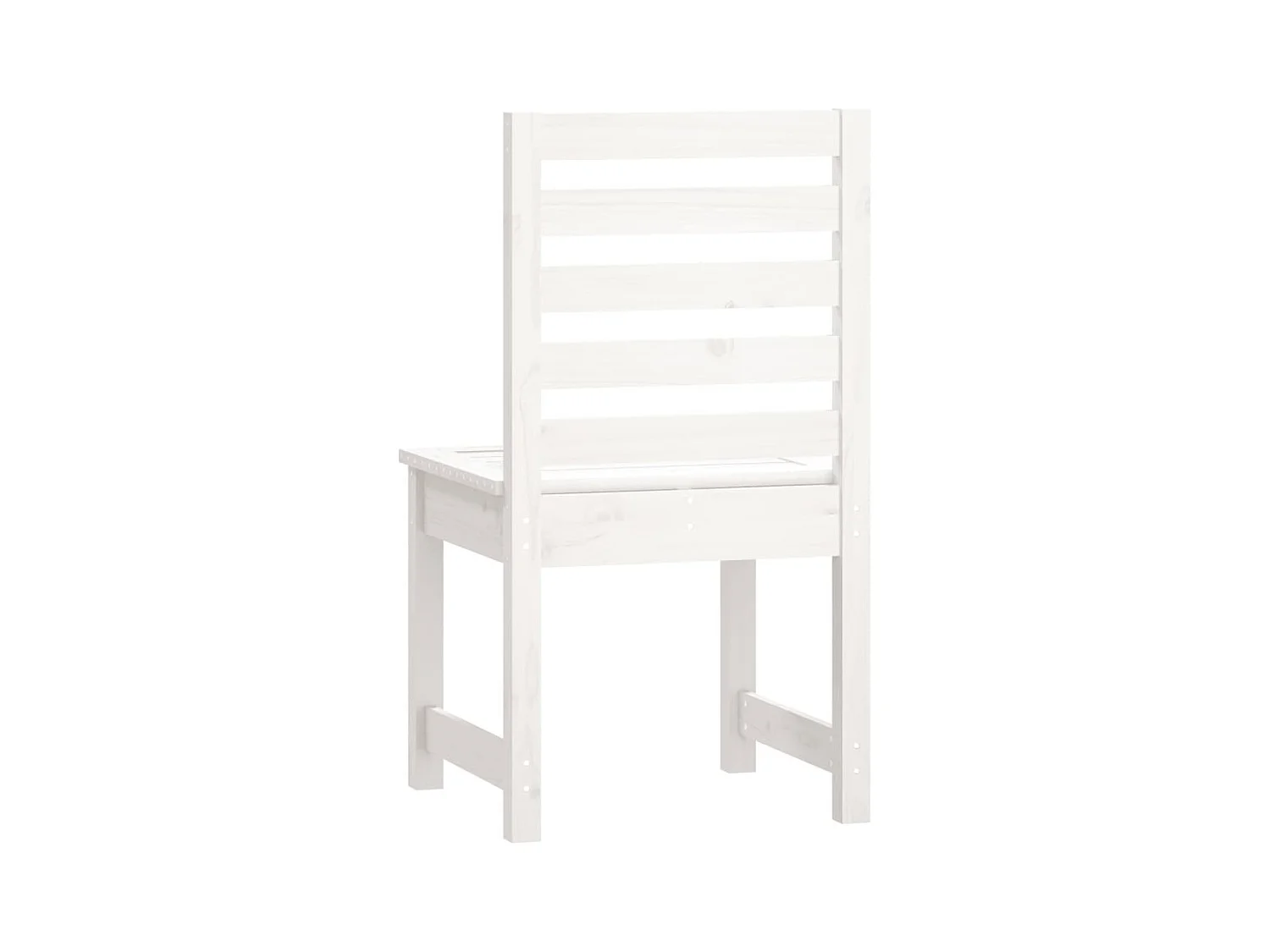 Tuinstoelen set van 2 wit 50x48x91,5 cm massief grenenhout