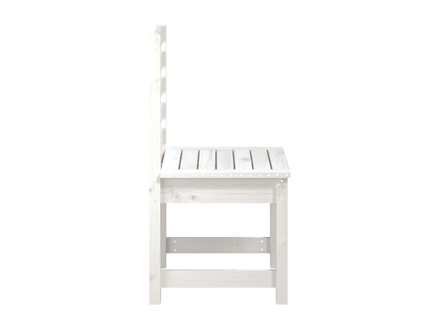 Chaises de jardin lot de 2 blanc 50x48x91,5 cm bois massif pin