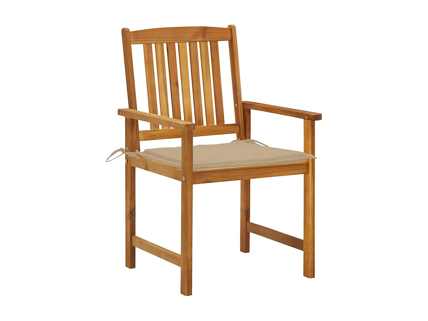 Chaises de jardin avec coussins lot de 2 Bois d'acacia massif