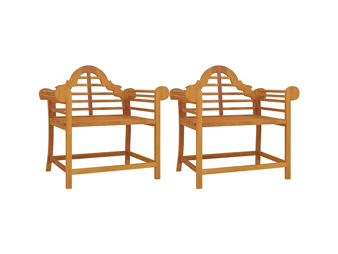 Chaises de jardin lot de 2 91x62x94 cm Bois de teck solide