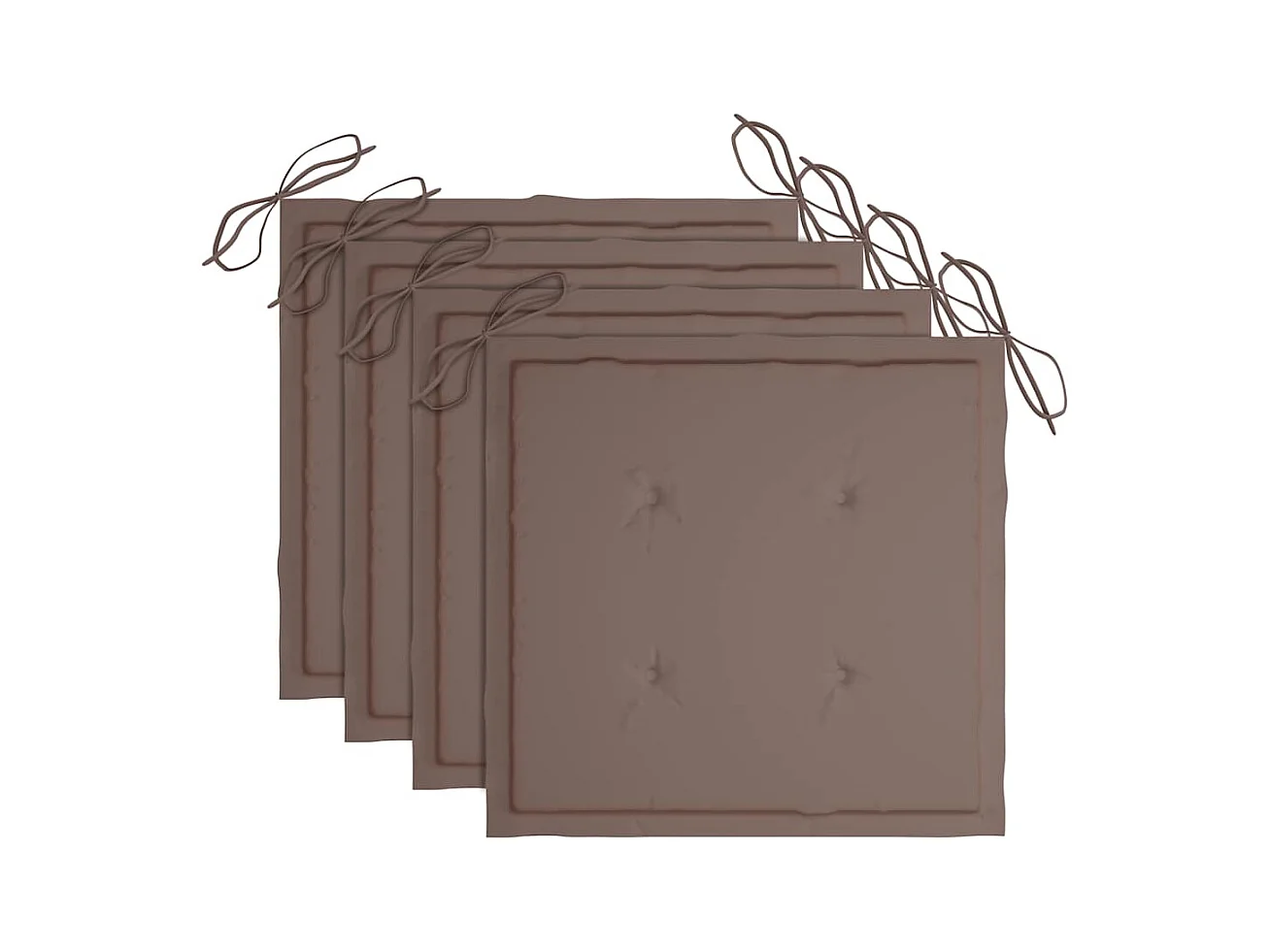 Chaises à manger de jardin avec coussins lot de 3 Acacia massif