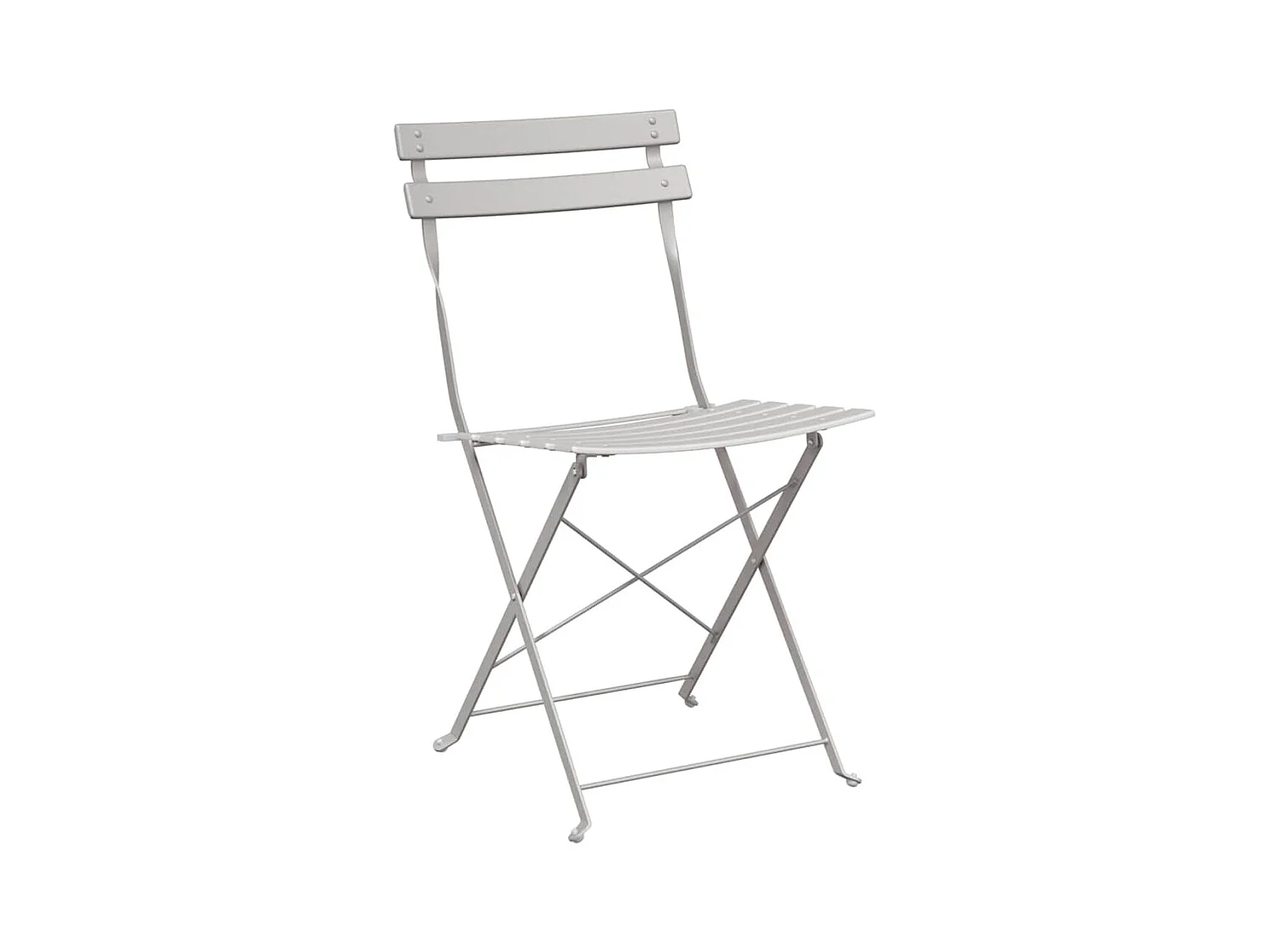 Chaise de jardin pliante 2 pcs Beige 42 x 46 x 82cm Acier