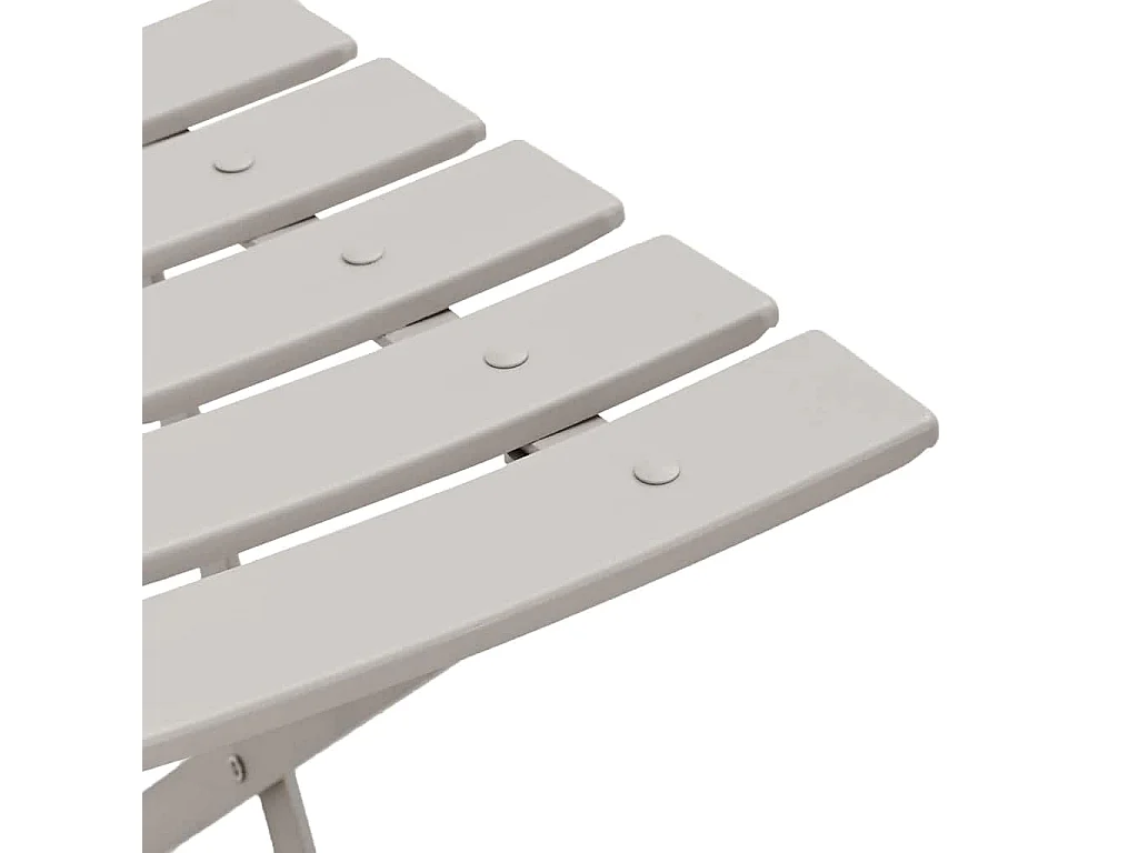 Chaise de jardin pliante 2 pcs Beige 42 x 46 x 82cm Acier