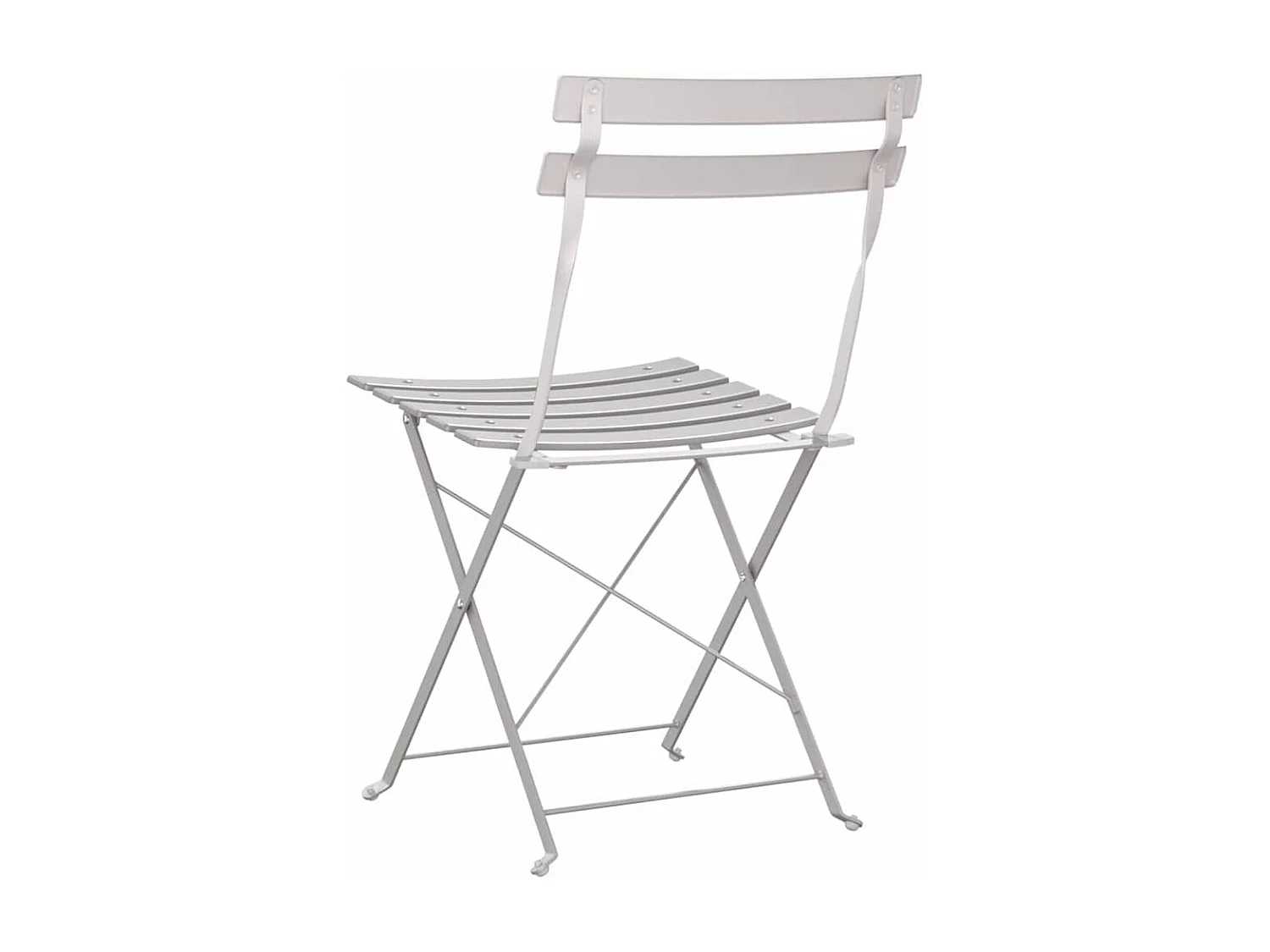 Chaise de jardin pliante 2 pcs Beige 42 x 46 x 82cm Acier