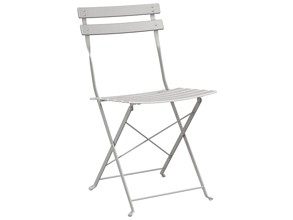 Sedia da giardino pieghevole 2 pezzi Beige 42 x 46 x 82 cm Acciaio