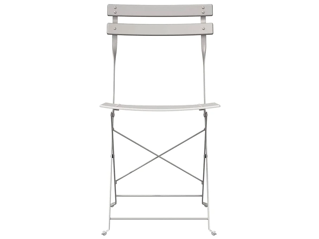 Sedia da giardino pieghevole 2 pezzi Beige 42 x 46 x 82 cm Acciaio